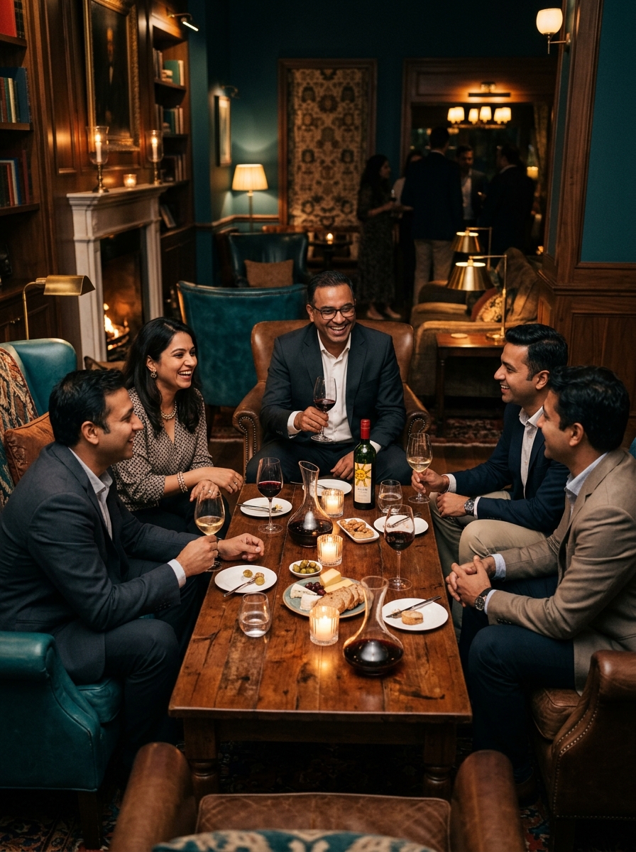 Connect — Indian professionals in luxury club lounge